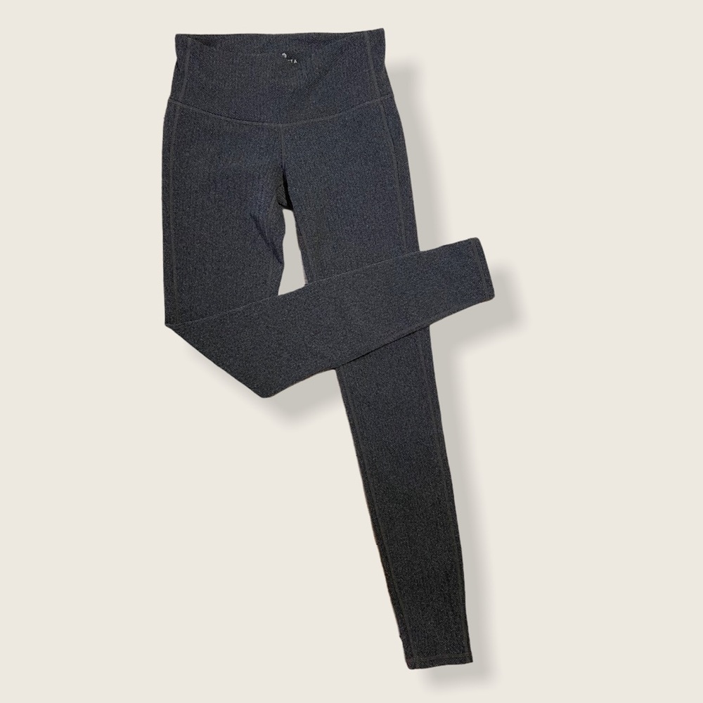 Athleta Chaturanga Style Gray Herringbone Leggings Tights Women’s Size XS
